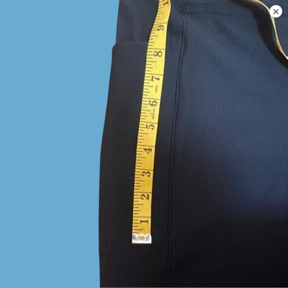 32 Degrees Cool Black Ribbed High-Waist Flare Pants | Size M - Picture 5 of 8